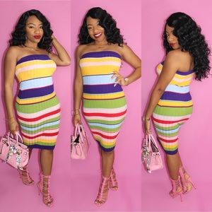 So Juicy Colorful Tube Dress - BOUTIQUE